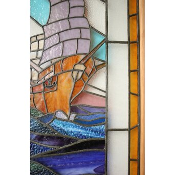 帆船 ステンドグラス 窓　GD0240 