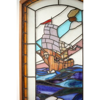 帆船 ステンドグラス 窓　GD0240 