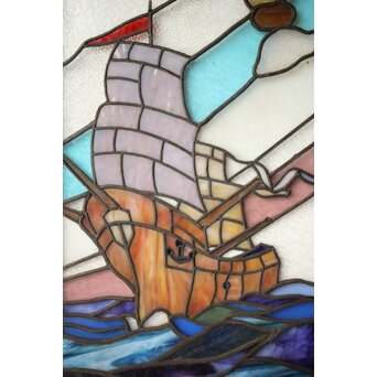 帆船 ステンドグラス 窓　GD0240 