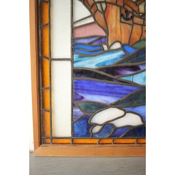 帆船 ステンドグラス 窓　GD0240 