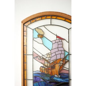 帆船 ステンドグラス 窓　GD0240 