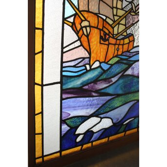 帆船 ステンドグラス 窓　GD0240 