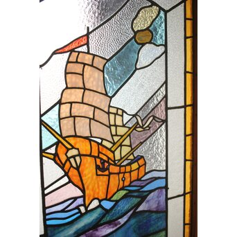 帆船 ステンドグラス 窓　GD0240 