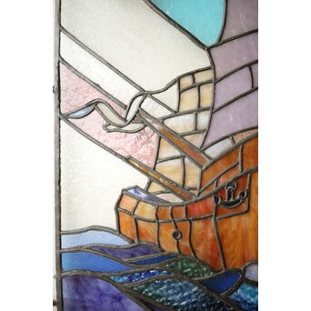 帆船 ステンドグラス 窓　GD0240 