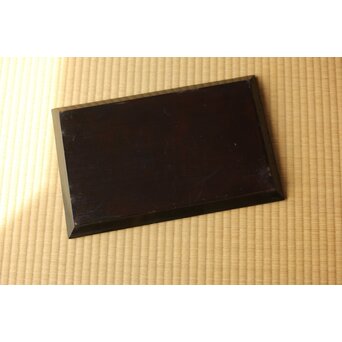 高麗張寛作 朱塗絵長方香盆　Q366 