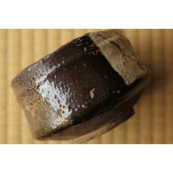 黒織部茶碗 表千家十二代 敬翁宗左 惺斎 箱書　P488 