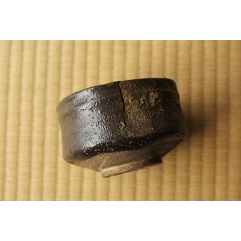 黒織部茶碗 表千家十二代 敬翁宗左 惺斎 箱書　P488 