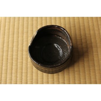 黒織部茶碗 表千家十二代 敬翁宗左 惺斎 箱書　P488 