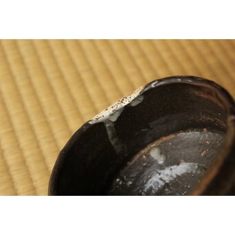 黒織部茶碗 表千家十二代 敬翁宗左 惺斎 箱書　P488 
