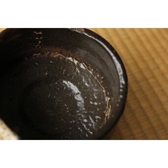 黒織部茶碗 表千家十二代 敬翁宗左 惺斎 箱書　P488 