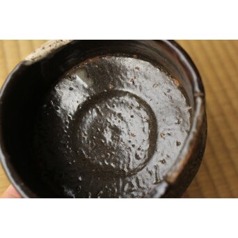 黒織部茶碗 表千家十二代 敬翁宗左 惺斎 箱書　P488 