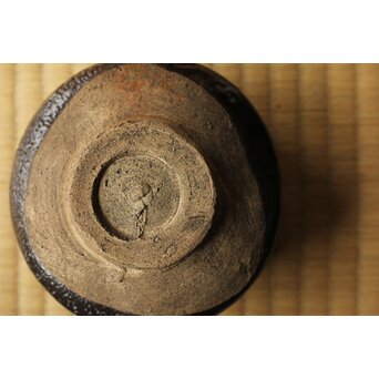 黒織部茶碗 表千家十二代 敬翁宗左 惺斎 箱書　P488 