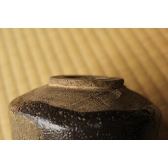 黒織部茶碗 表千家十二代 敬翁宗左 惺斎 箱書　P488 