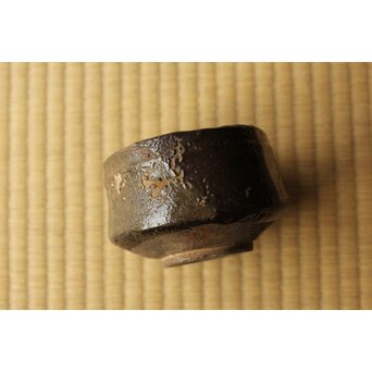 黒織部茶碗 表千家十二代 敬翁宗左 惺斎 箱書　P488 