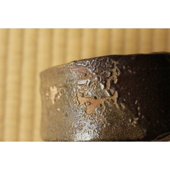 黒織部茶碗 表千家十二代 敬翁宗左 惺斎 箱書　P488 