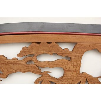 欅 寺院欄間 松竹木彫欄間　R0432 