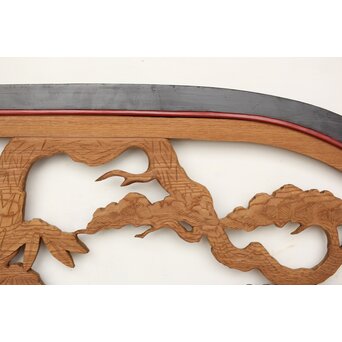 欅 寺院欄間 松竹木彫欄間　R0432 