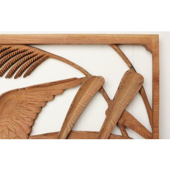 欅 寺院欄間 鶴木彫欄間　R0433 