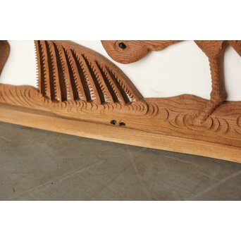 欅 寺院欄間 鶴木彫欄間　R0433 