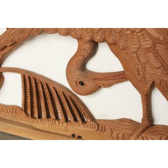 欅 寺院欄間 鶴木彫欄間　R0433 