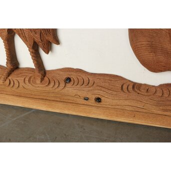 欅 寺院欄間 鶴木彫欄間　R0433 