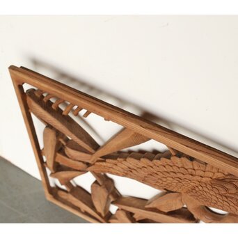 欅 寺院欄間 鶴木彫欄間　R0433 