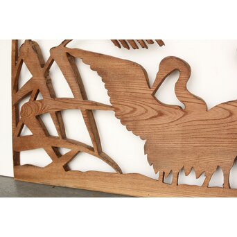 欅 寺院欄間 鶴木彫欄間　R0433 