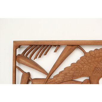 欅 寺院欄間 鶴木彫欄間　R0433 