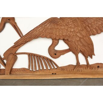 欅 寺院欄間 鶴木彫欄間　R0433 