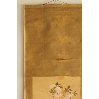 湖南画 桜図 絹本掛軸　Z540 