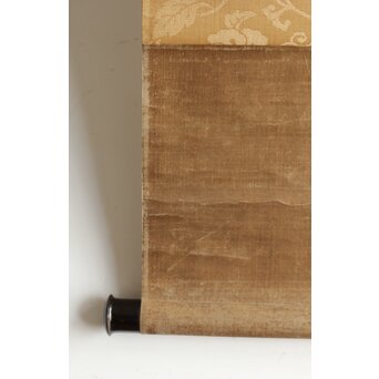 倣 土佐光成 鶉図 絹本掛軸　Z541 