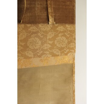 倣 土佐光成 鶉図 絹本掛軸　Z541 