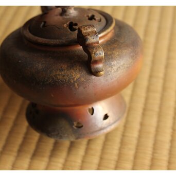 鈴木黄哉 備前 細工香炉　P491 