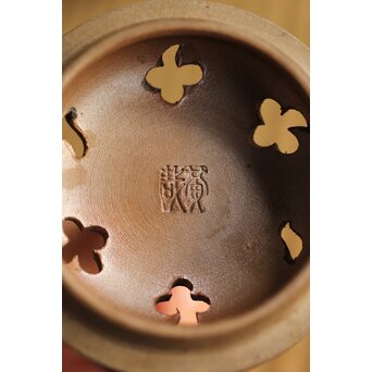 鈴木黄哉 備前 細工香炉　P491 