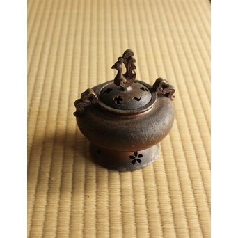 鈴木黄哉 備前 細工香炉　P491