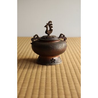 鈴木黄哉 備前 細工香炉　P491 