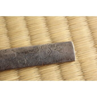 浜野矩隨 仙人図 片切彫 小柄　M425 