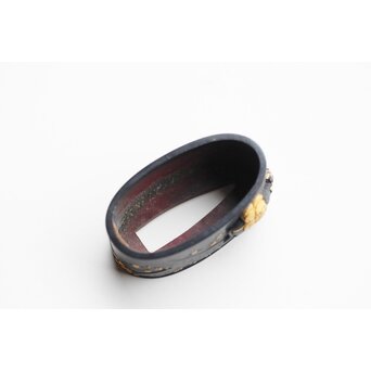 政貫銘 農耕図 金銀象嵌 縁頭　M426 