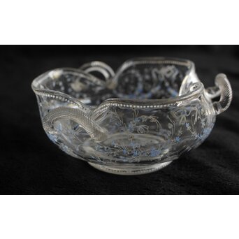 エミール ガレ Émile Gallé エナメル彩 鉢　Y052 