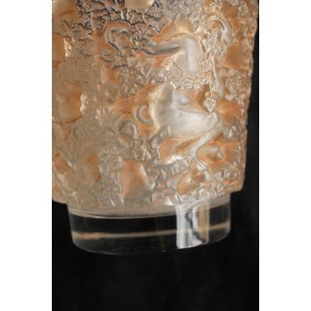 LALIQUE ルネ ラリック BACCHUS ガラス花瓶 一対　Y053 