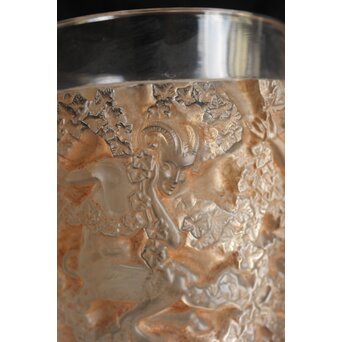 LALIQUE ルネ ラリック BACCHUS ガラス花瓶 一対　Y053 