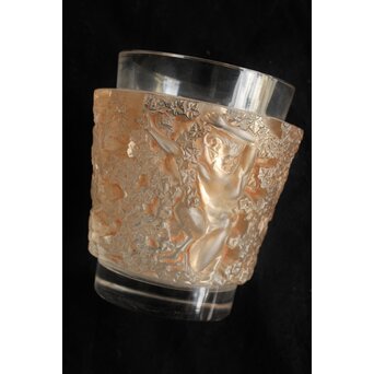 LALIQUE ルネ ラリック BACCHUS ガラス花瓶 一対　Y053 