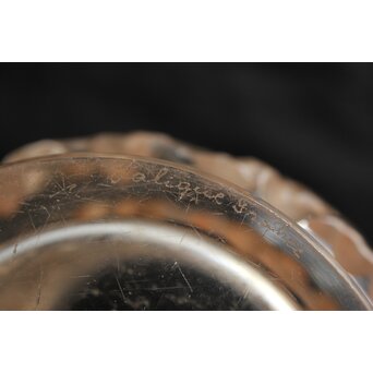 LALIQUE ルネ ラリック BACCHUS ガラス花瓶 一対　Y053 