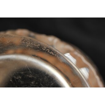 LALIQUE ルネ ラリック BACCHUS ガラス花瓶 一対　Y053 