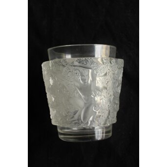 LALIQUE ルネ ラリック BACCHUS ガラス花瓶 一対　Y053 