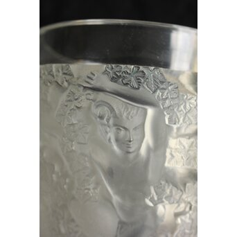 LALIQUE ルネ ラリック BACCHUS ガラス花瓶 一対　Y053 