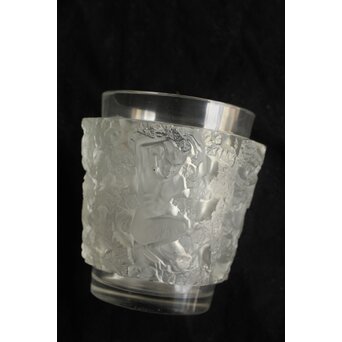 LALIQUE ルネ ラリック BACCHUS ガラス花瓶 一対　Y053 