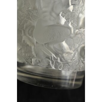 LALIQUE ルネ ラリック BACCHUS ガラス花瓶 一対　Y053 