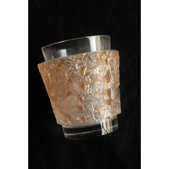 LALIQUE ルネ ラリック BACCHUS ガラス花瓶 一対　Y053 