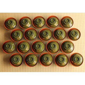 一朝銘 蒔絵椀20客 折鶴に松葉　Q367